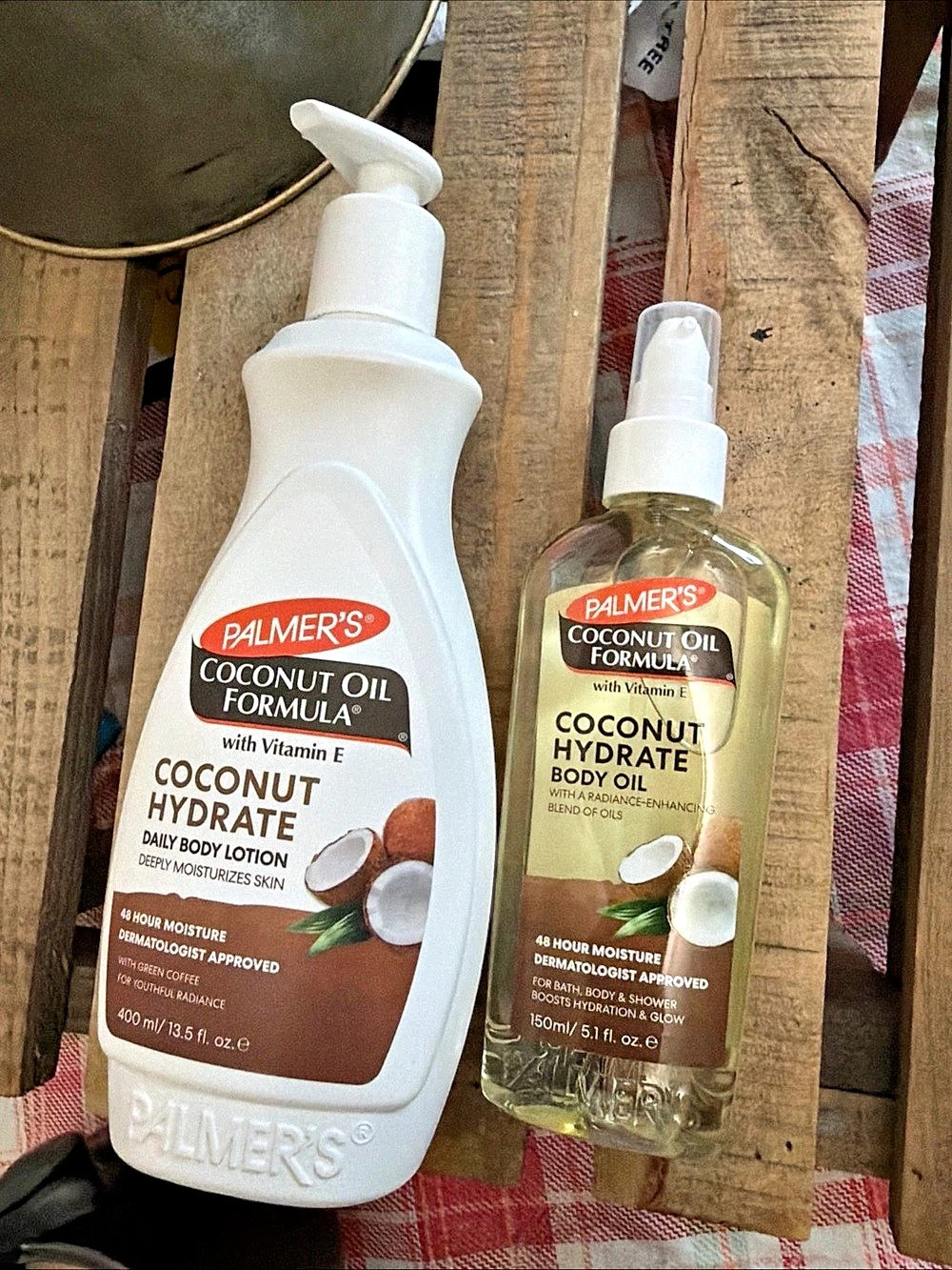Palmer's Coconut Oil Formula Coconut Hydrate Daily Body Lotion & Body Oil Bundle